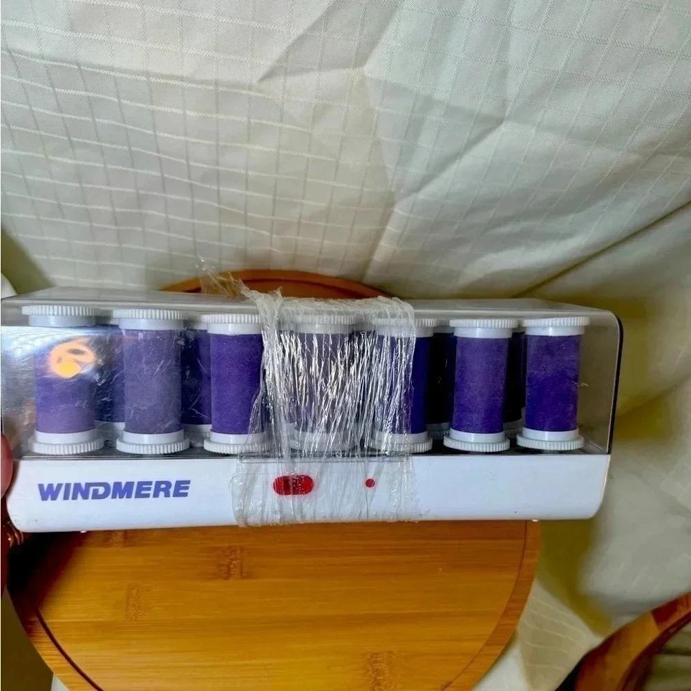 WINDMERE Purple Pageant Curlers Hot Rollers Tested Vintage